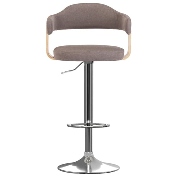 vidaXL Barstolar 2 st taupe böjträ och tyg