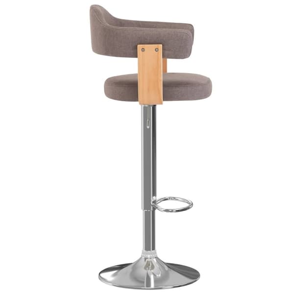 vidaXL Barstolar 2 st taupe böjträ och tyg