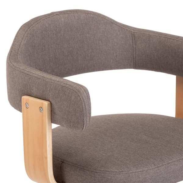 vidaXL Barstolar 2 st taupe böjträ och tyg