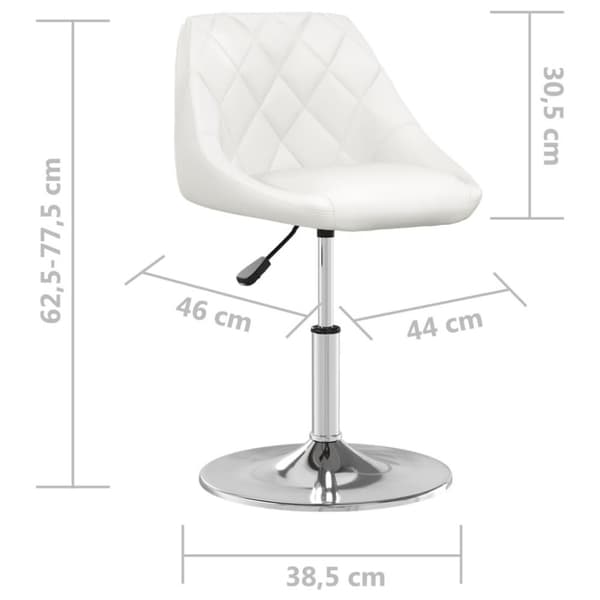 vidaXL Barstol vit konstläder