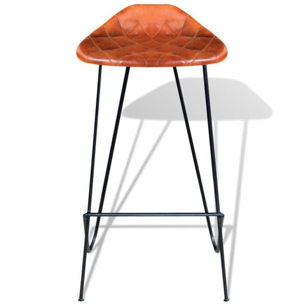 Medina Bar Stools 6 Ruskea aito nahka