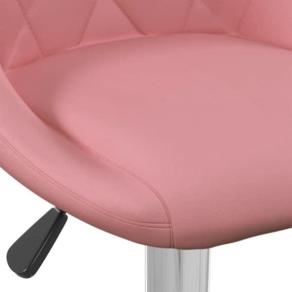 vidaXL Barstol rosa sammet