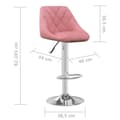 Miniatyrbild 8 av 10: vidaXL Barstol rosa sammet