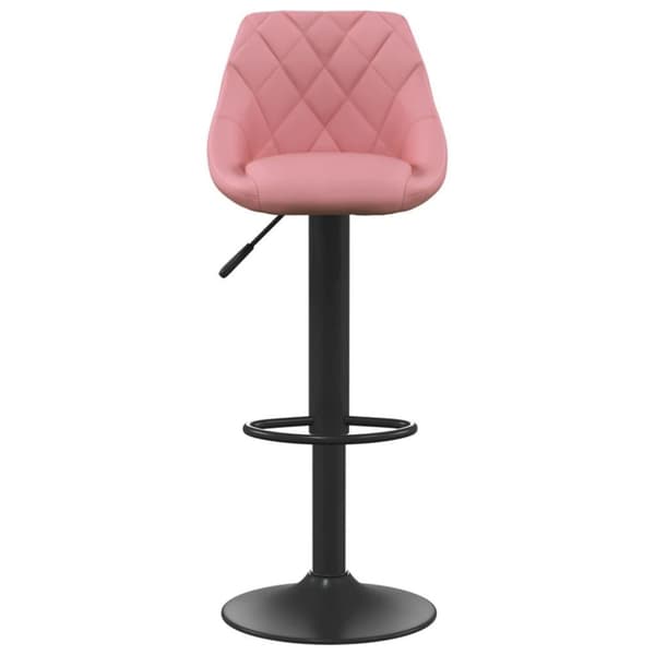 vidaXL Barstolar 2 st rosa sammet