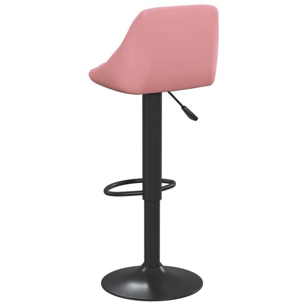 vidaXL Barstolar 2 st rosa sammet