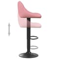 Miniatyrbild 7 av 9: vidaXL Barstolar 2 st rosa sammet