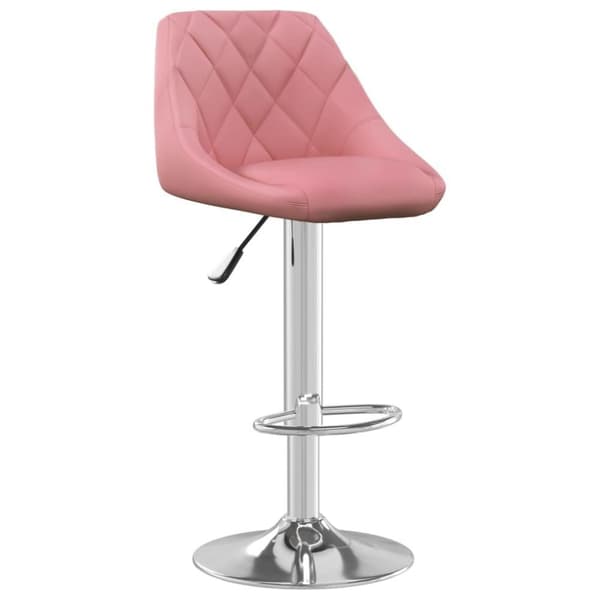 vidaXL Barstolar 2 st rosa sammet
