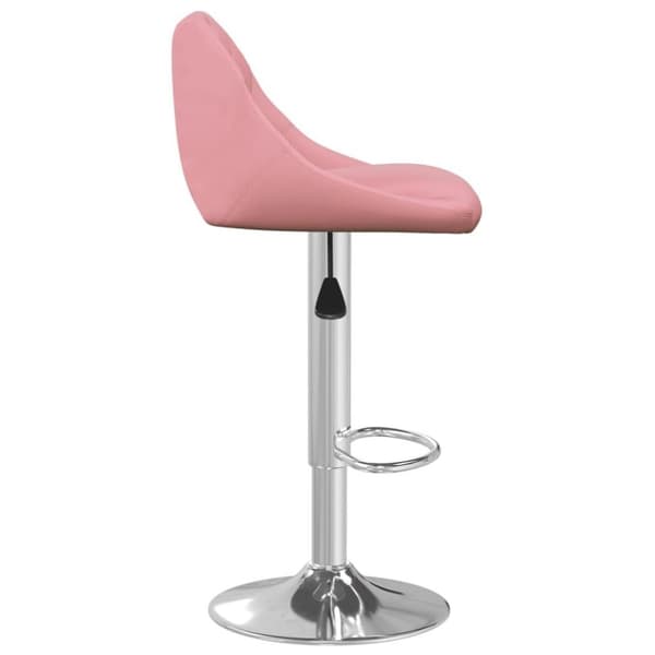 vidaXL Barstolar 2 st rosa sammet