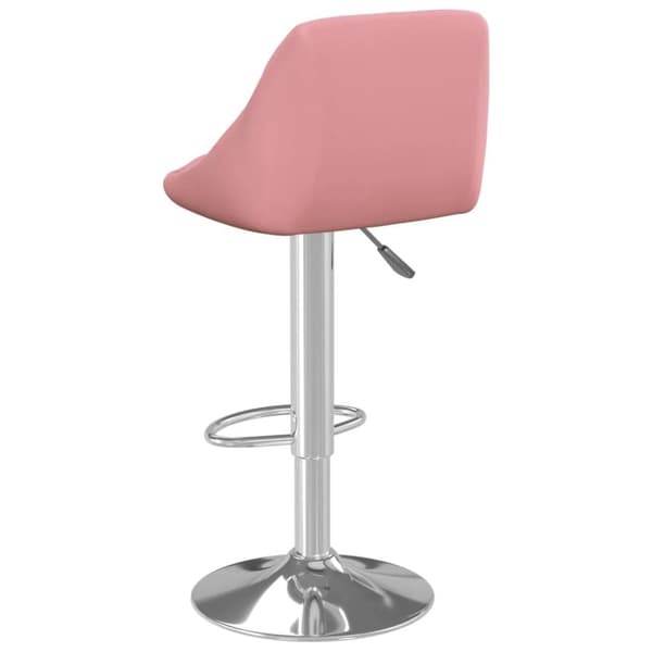 vidaXL Barstolar 2 st rosa sammet