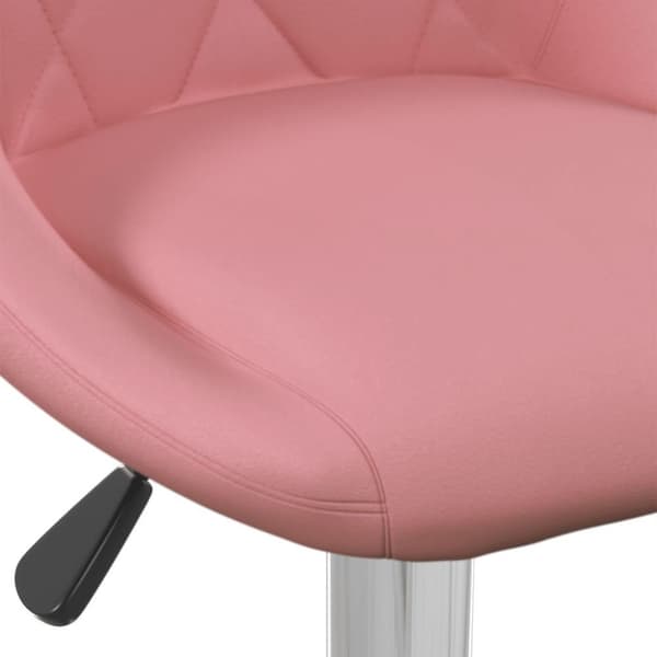 vidaXL Barstolar 2 st rosa sammet