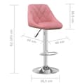 Miniatyrbild 9 av 10: vidaXL Barstolar 2 st rosa sammet
