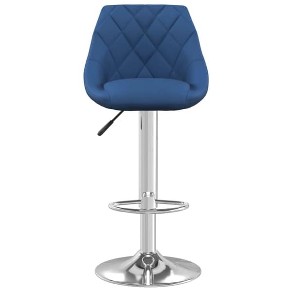 vidaXL Barstol blå sammet