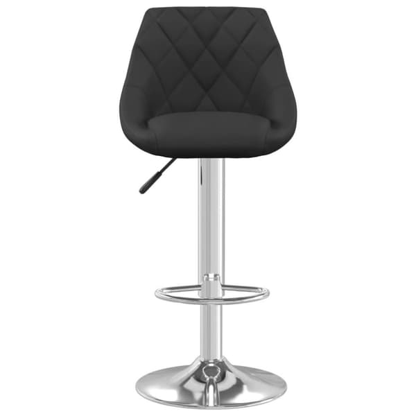 vidaXL Barstolar 2 st svart sammet