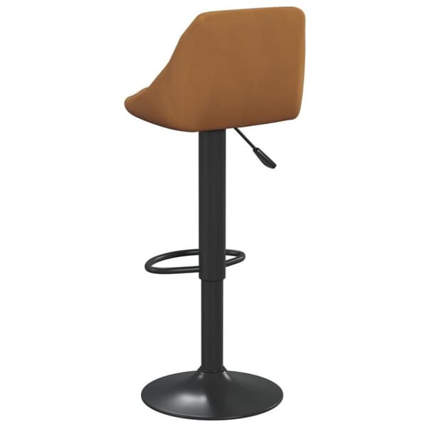 vidaXL Barstolar 2 st brun sammet