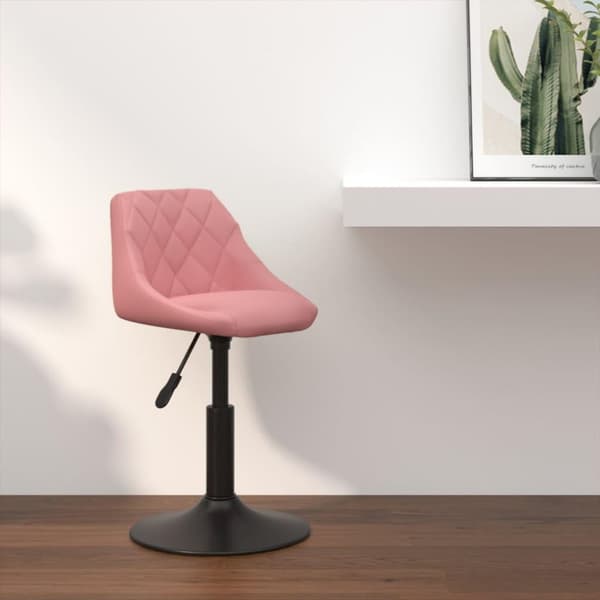 vidaXL Barstol rosa sammet