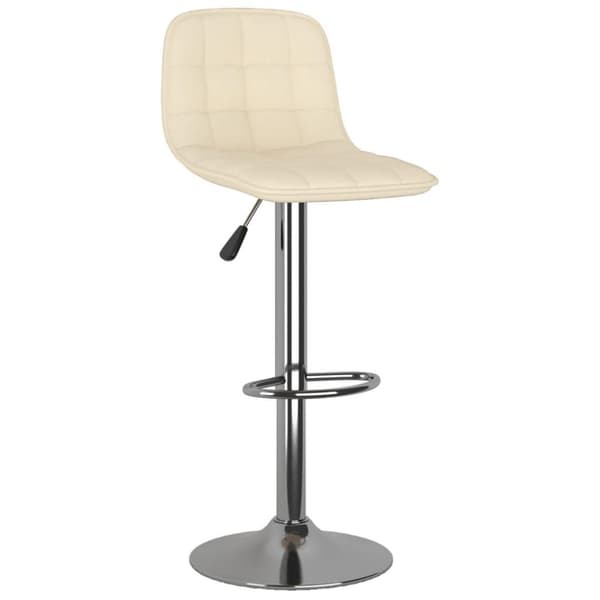vidaXL barstole 2 stk. stof cremefarvet