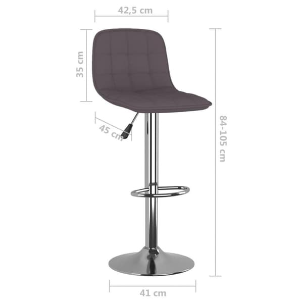 vidaXL Barstolar 2 st taupe tyg