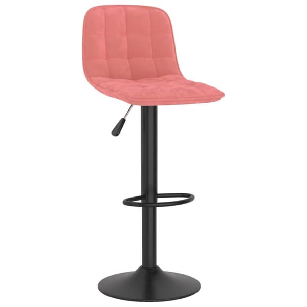 vidaXL Barstolar 2 st rosa sammet