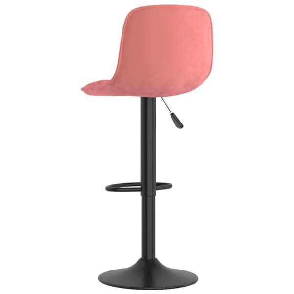 vidaXL Barstolar 2 st rosa sammet