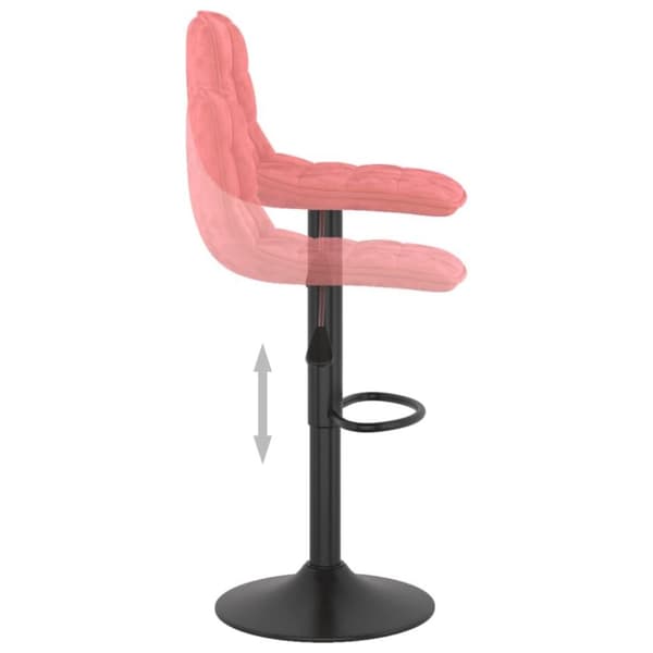 vidaXL Barstolar 2 st rosa sammet