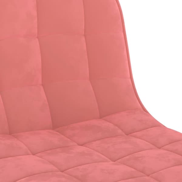 vidaXL Barstolar 2 st rosa sammet