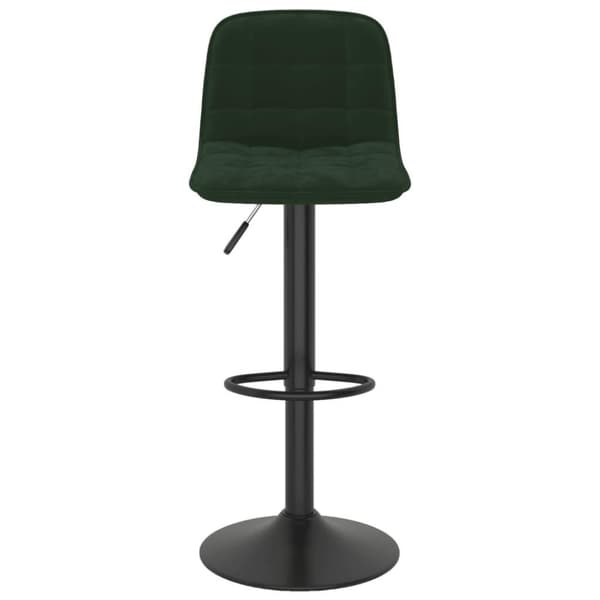 vidaXL Barstolar 2 st mörkgrön sammet