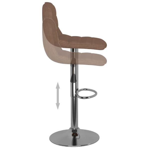 vidaXL barstole 2 stk. stof brun