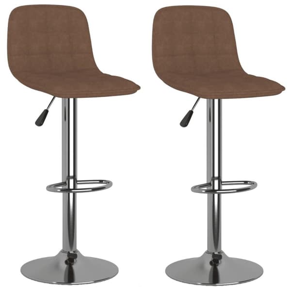 vidaXL barstole 2 stk. stof brun