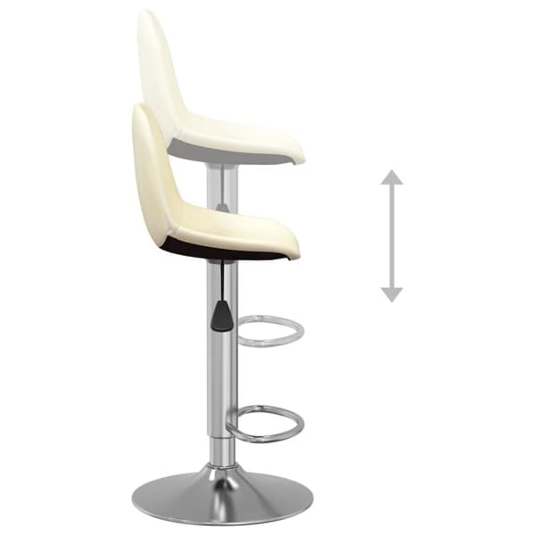vidaXL barstole 2 stk. stof cremefarvet