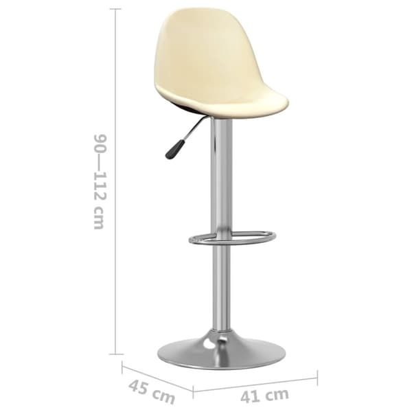 vidaXL barstole 2 stk. stof cremefarvet