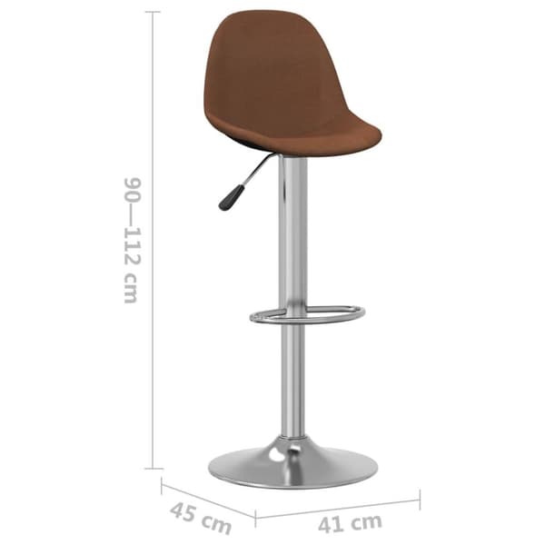 vidaXL barstole 2 stk. stof brun
