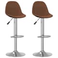 Miniatyrbillede 1 af 9: vidaXL barstole 2 stk. stof brun