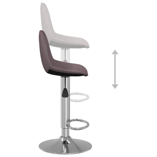 vidaXL Barstolar 2 st taupe tyg