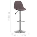 Miniatyrbild 9 av 9: vidaXL Barstolar 2 st taupe tyg