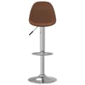 Miniatyrbild 4 av 9: vidaXL Barstolar 2 st brun tyg