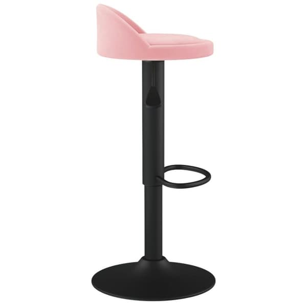 vidaXL Barstolar 2 st rosa sammet