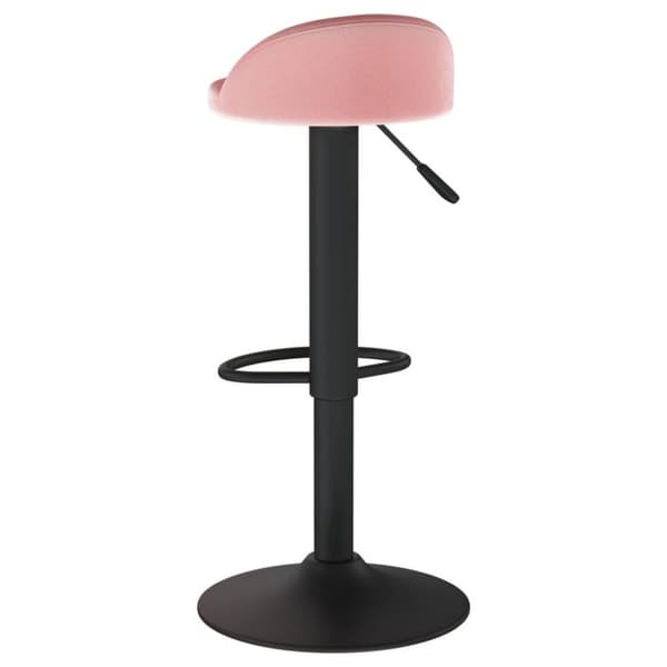 vidaXL Barstolar 2 st rosa sammet
