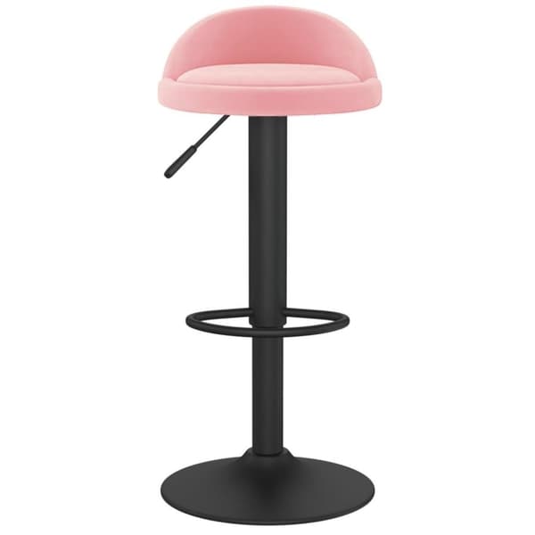 vidaXL Barstol rosa sammet