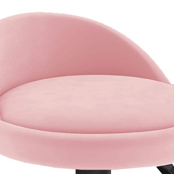 vidaXL Barstol rosa sammet