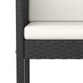 Miniatyrbillede 6 af 9: vidaXL barstole 2 stk. med hynder polyrattan sort