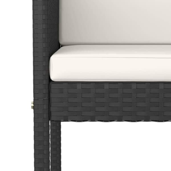 vidaXL Barstolar med dynor 2 st svart konstrotting