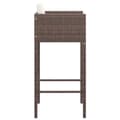 Miniatyrbillede 5 af 9: vidaXL barstole 4 stk. med hynder polyrattan brun