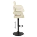 Miniatyrbillede 8 af 11: vidaXL barstole 2 stk. stof cremefarvet