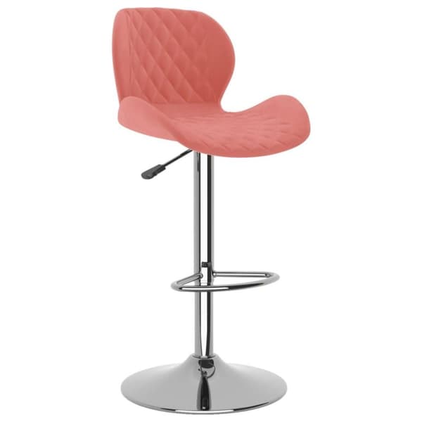 vidaXL Barstolar 2 st rosa sammet