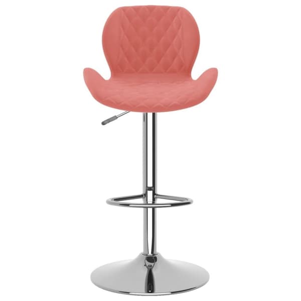 vidaXL Barstolar 2 st rosa sammet