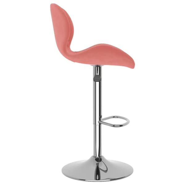 vidaXL Barstolar 2 st rosa sammet