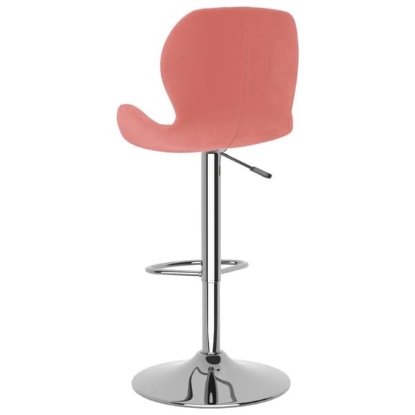 vidaXL Barstolar 2 st rosa sammet