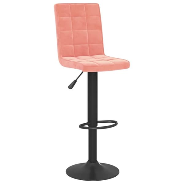 vidaXL Barstol rosa sammet