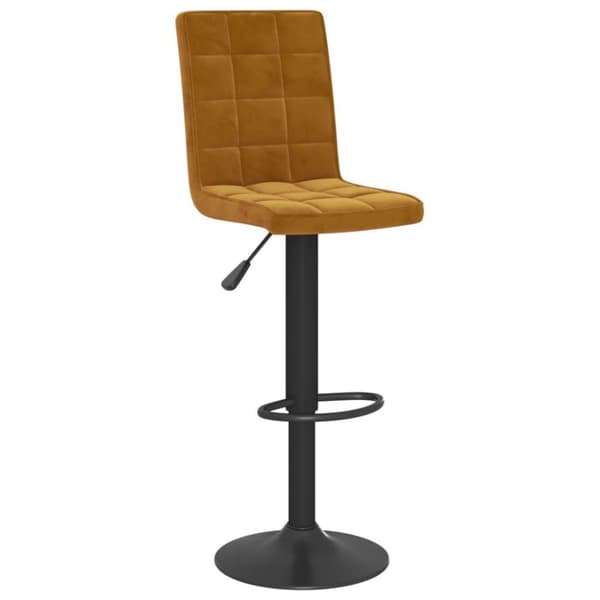 vidaXL Barstolar 2 st brun sammet