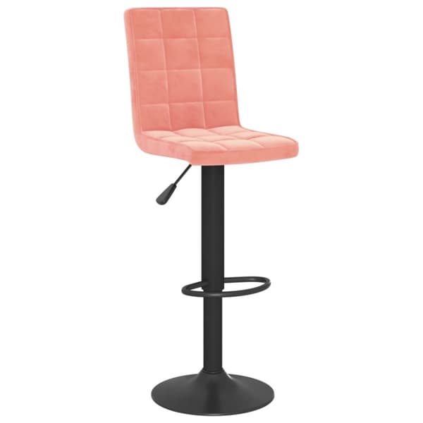 vidaXL Barstolar 2 st rosa sammet